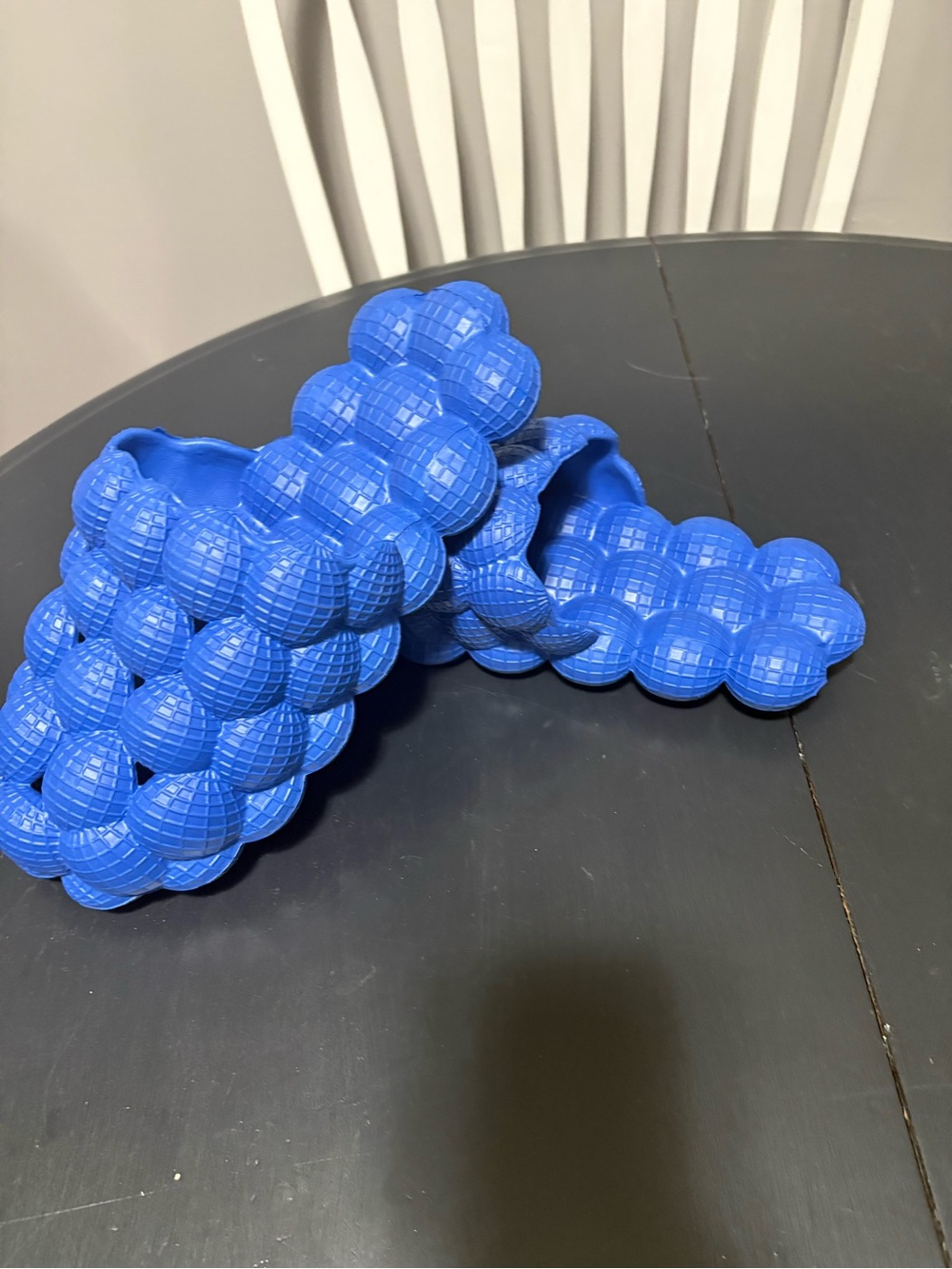 Blue Bubble Texture Decorative Shoe Slippers by